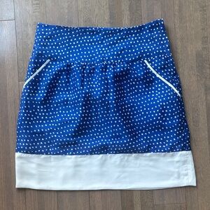 RW&CO. Blue and White Polka Dot Mini Skirt